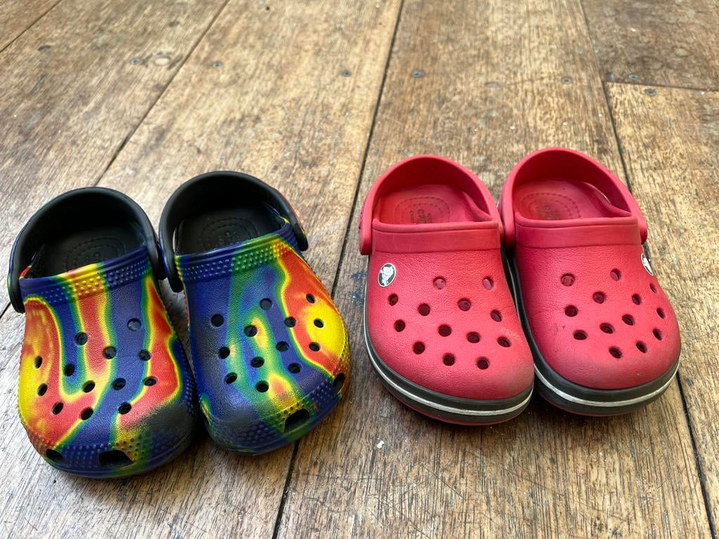 2x crocs maat C7, Ophalen of Verzenden, Zo goed als nieuw, Jongetje of Meisje, Schoentjes