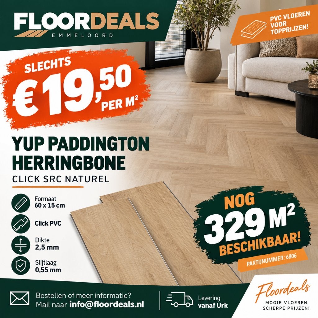 Pvc vloer click, Huis en Inrichting, Ophalen, 75 m² of meer, Nieuw, Vinyl