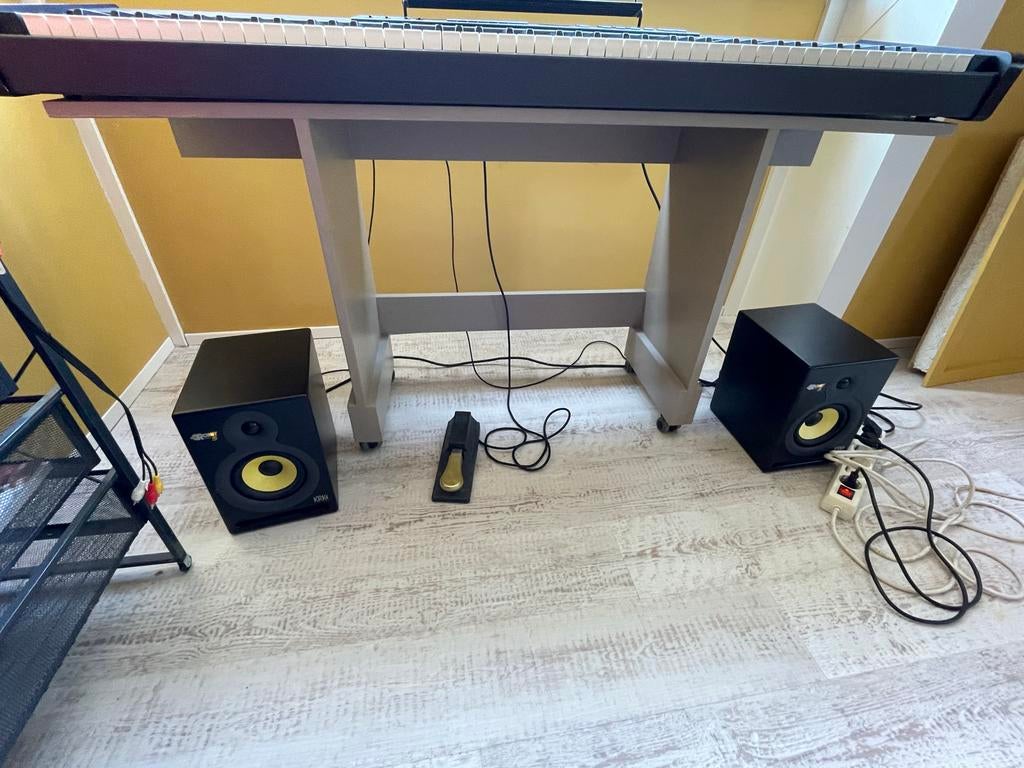 KRK Rokit 5 G3 Studio Monitoren (Set van 2), Gebruikt, 60 tot 120 watt, Front, Rear of Stereo speakers, Ophalen