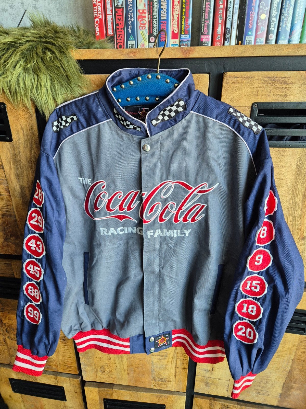 JH Design Coca-Cola Racing Family NASCAR Jas Maat L, Ophalen of Verzenden, Grijs, Gedragen, JH Design