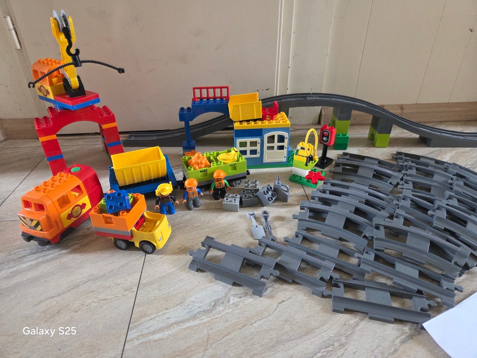 Lego Duplo 10508 Luxe Treinset (zelfrijdend, compleet), Ophalen of Verzenden, Zo goed als nieuw, Duplo
