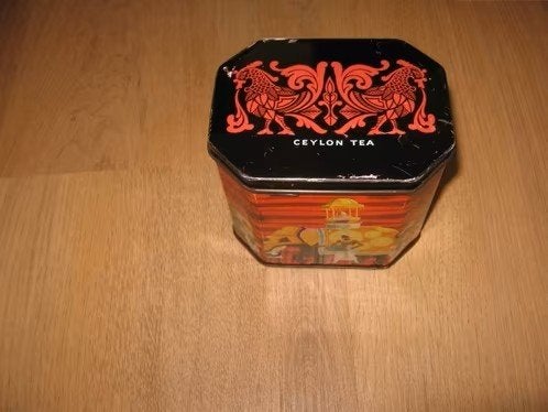 Thee blikje oud blikje, Verzamelen, Blikken, Ophalen of Verzenden, Gebruikt, Thee