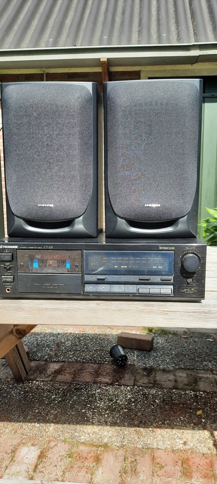 Pioneer CT-225 Cassettedeck met Samsung speakers, Ophalen, Enkel, Tape counter