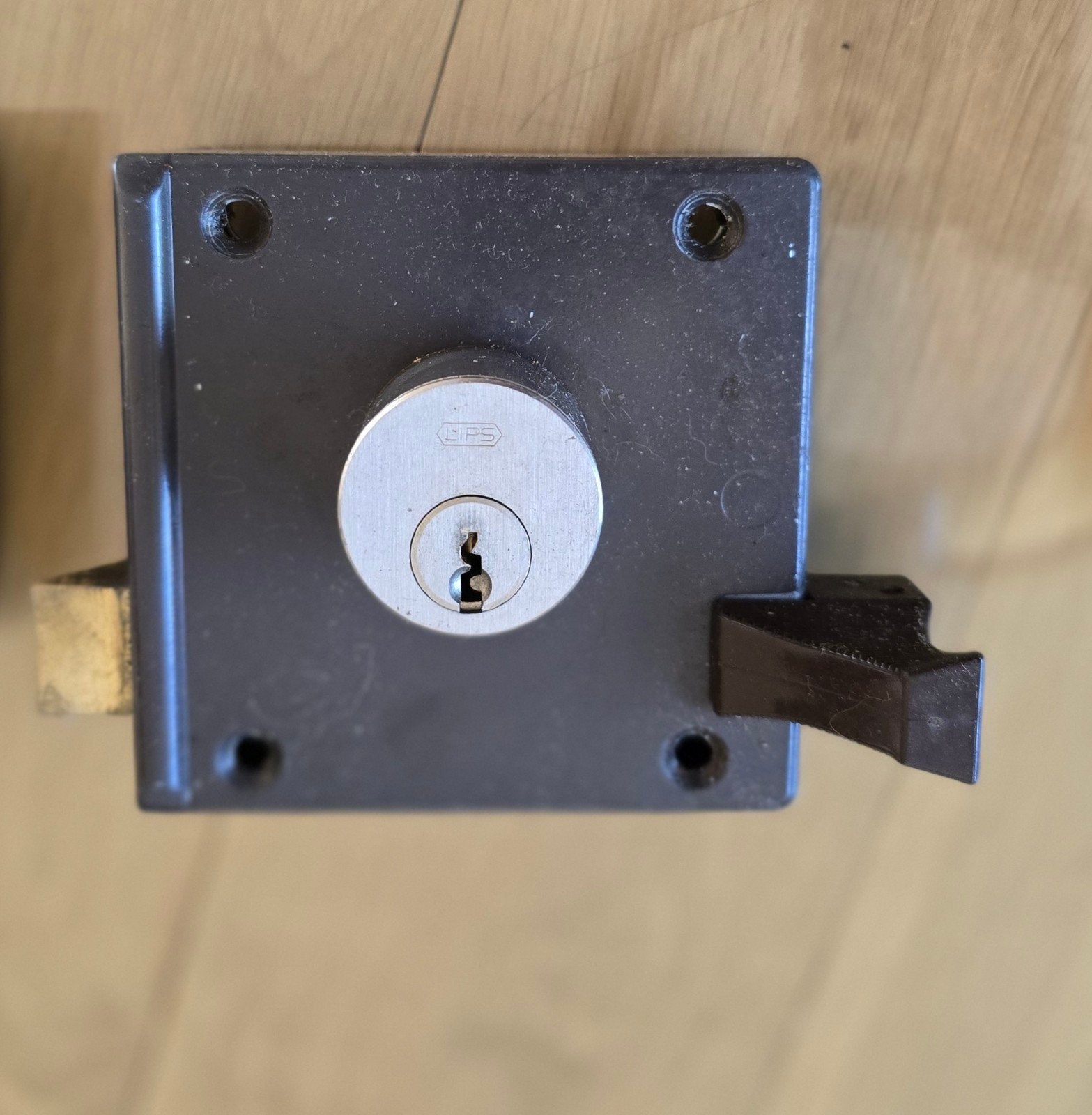 LIPS Veiligheidsoplegslot buitendeur Type 1754C-2 Rechtsdraa, Ophalen of Verzenden, Zo goed als nieuw, IJzer, Slot