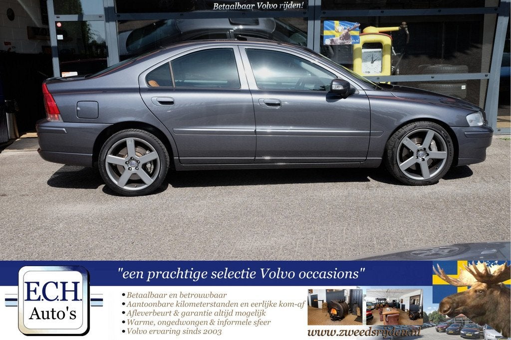 Volvo S60 2.5 R 300 pk Aut. Atacama Leer, Schuifdak, Automaat, Gebruikt, Huisgarantie, Met garantie (alle)
