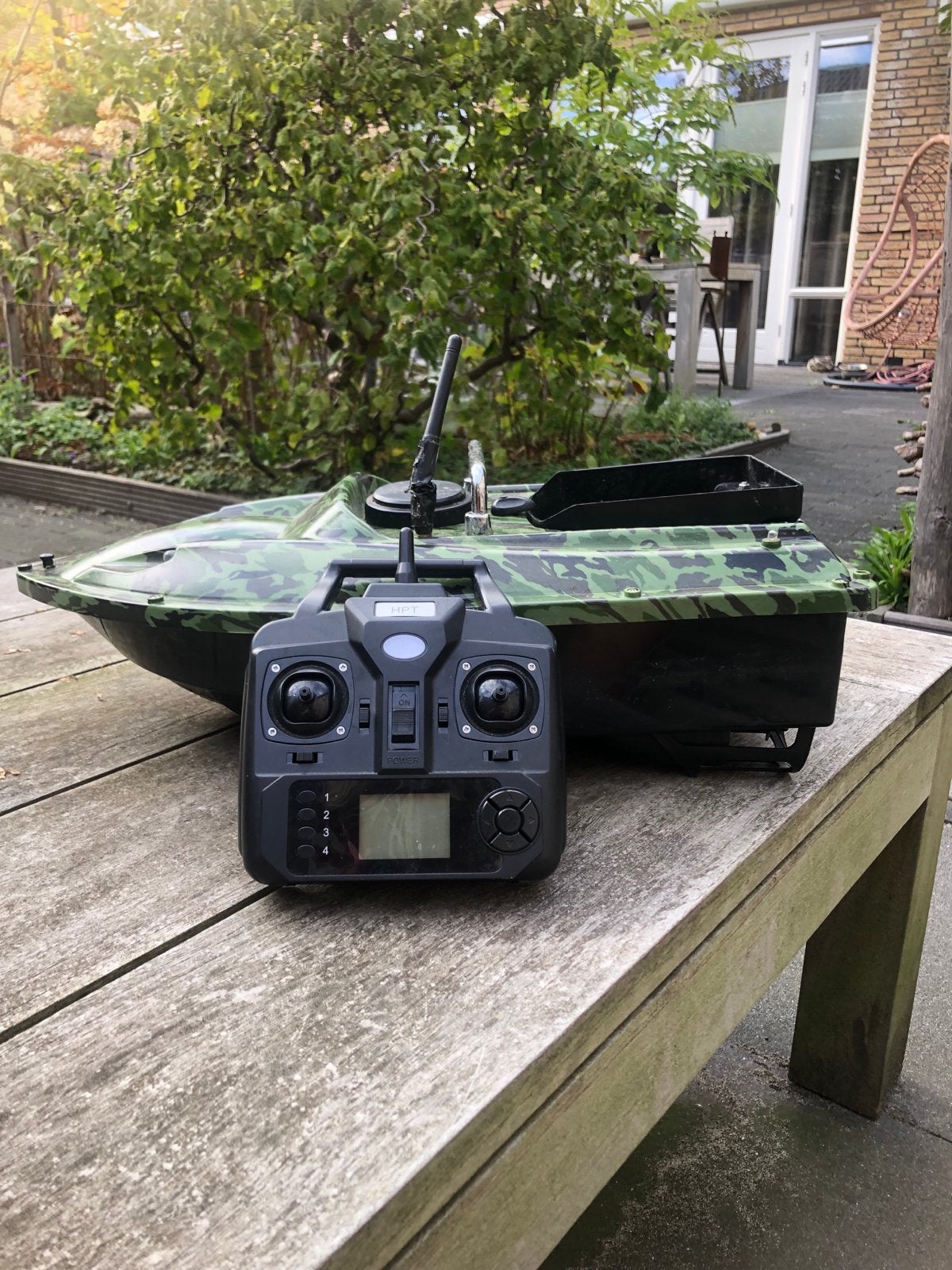 Bilbear Voerboot Camouflage met Afstandsbediening, Ophalen of Verzenden, Gebruikt, 1:50 tot 1:200, Overige merken