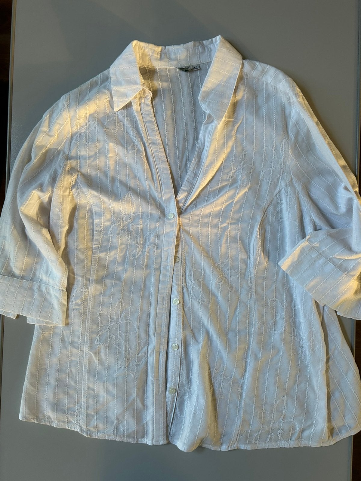 Wit blouse maat 50, Kleding | Dames, Ophalen of Verzenden, Gedragen, Maat 46/48 (XL) of groter, Wit