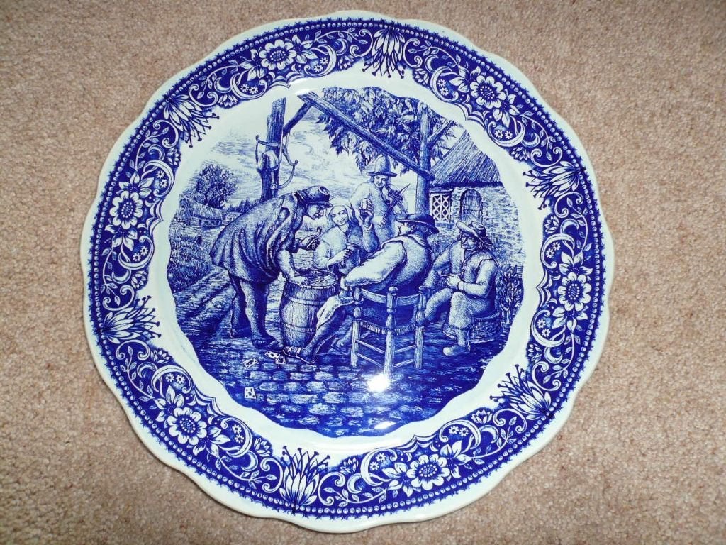 Delfts blauwe wandbord, 38 cm, Ophalen of Verzenden, Zo goed als nieuw, Wandbord of Wandpaneel