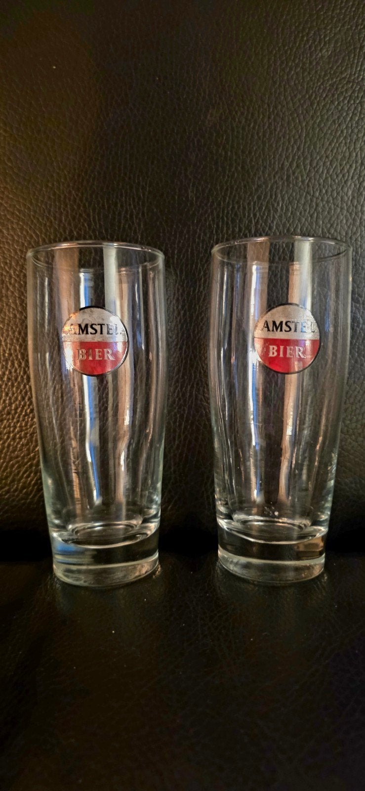 Vintage Amstel Bier bierglazen, Ophalen of Verzenden, Zo goed als nieuw, Bierglas