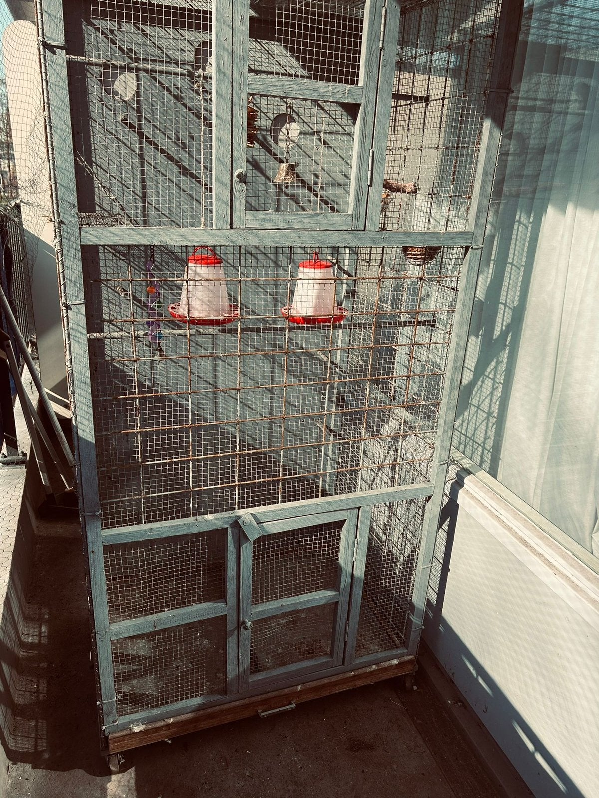 Grote vogelkooi / volière, Ophalen, Gebruikt, Metaal, Volière