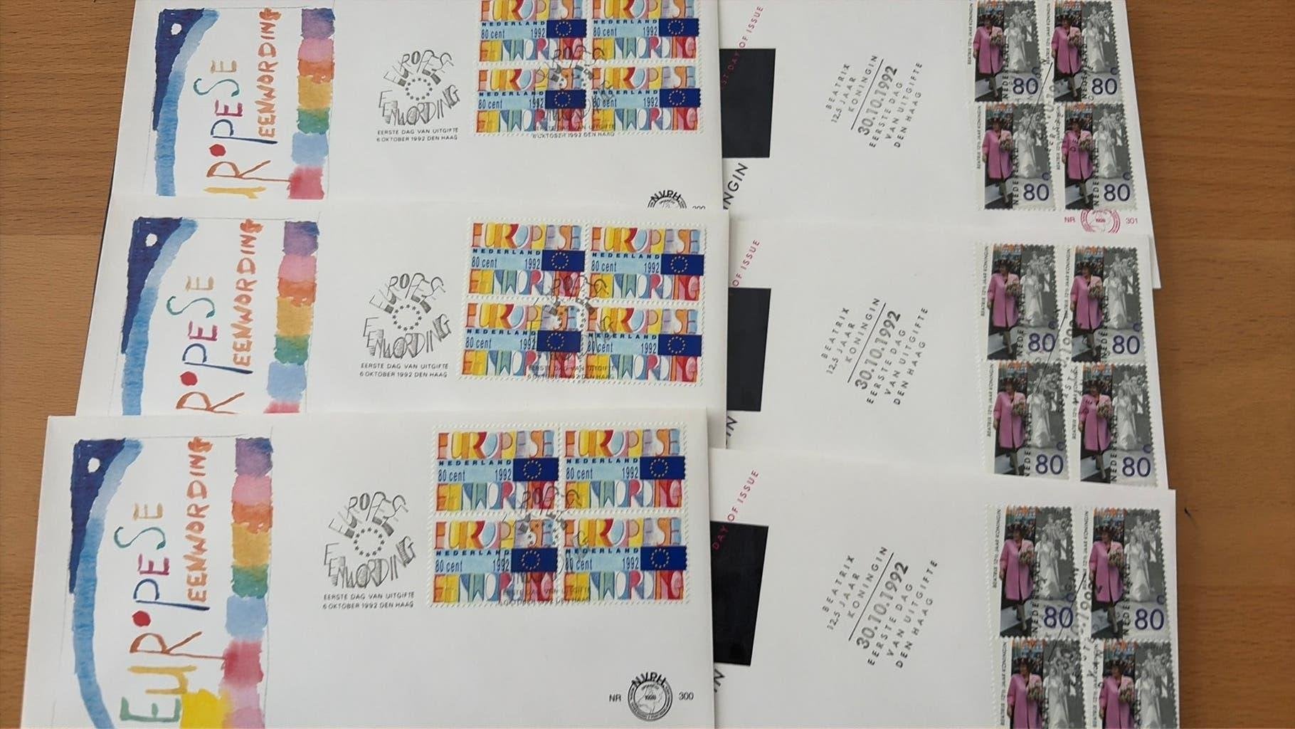 6x fdc 300 en 301 anders geplakt, Ophalen of Verzenden, Onbeschreven, Nederland