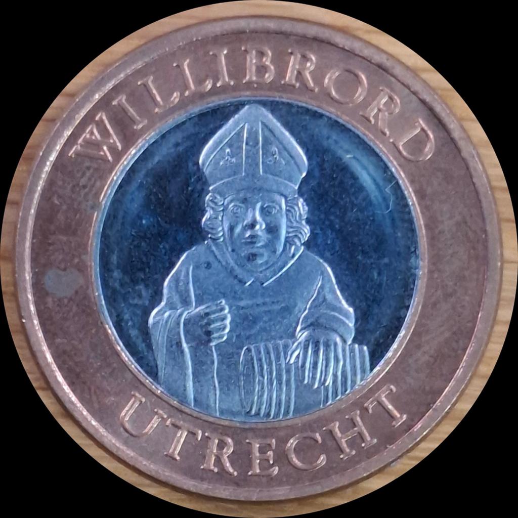 58# Utrecht Willibrord 695-1995, Postzegels en Munten, Penningen en Medailles, Ophalen of Verzenden, Overige materialen