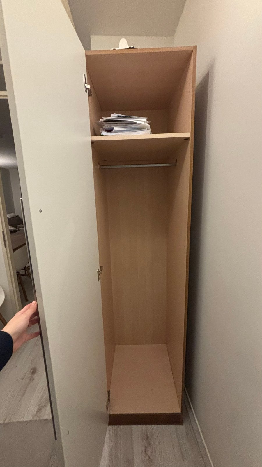 Kledinkast - Hoogte 206 cm, Diepte 61 cm, Breedte 50 cm, Huis en Inrichting, Kasten | Kledingkasten, Ophalen, Minder dan 50 cm