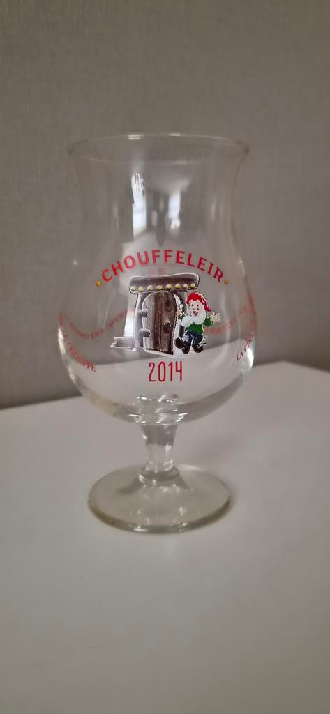 La Chouffe bierglas 2014, Ophalen of Verzenden, Zo goed als nieuw, Meerkleurig, Glas