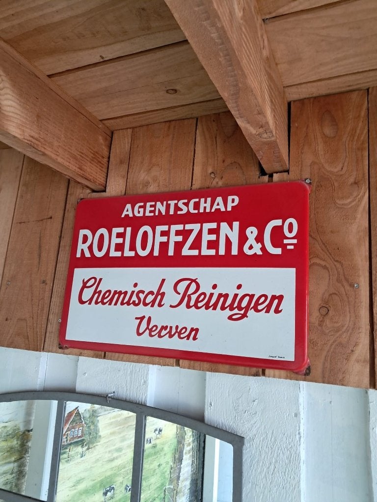 Origineel emaille bord Roeloffzen en Co, Ophalen