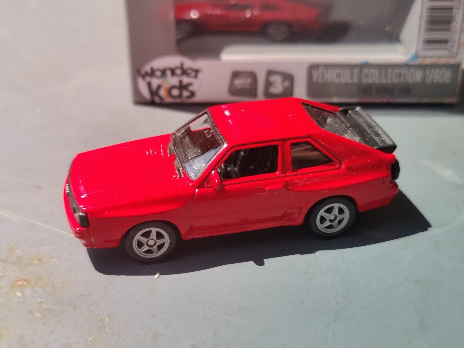 Welly Audi Quattro ROOD 3 inch, Ophalen of Verzenden