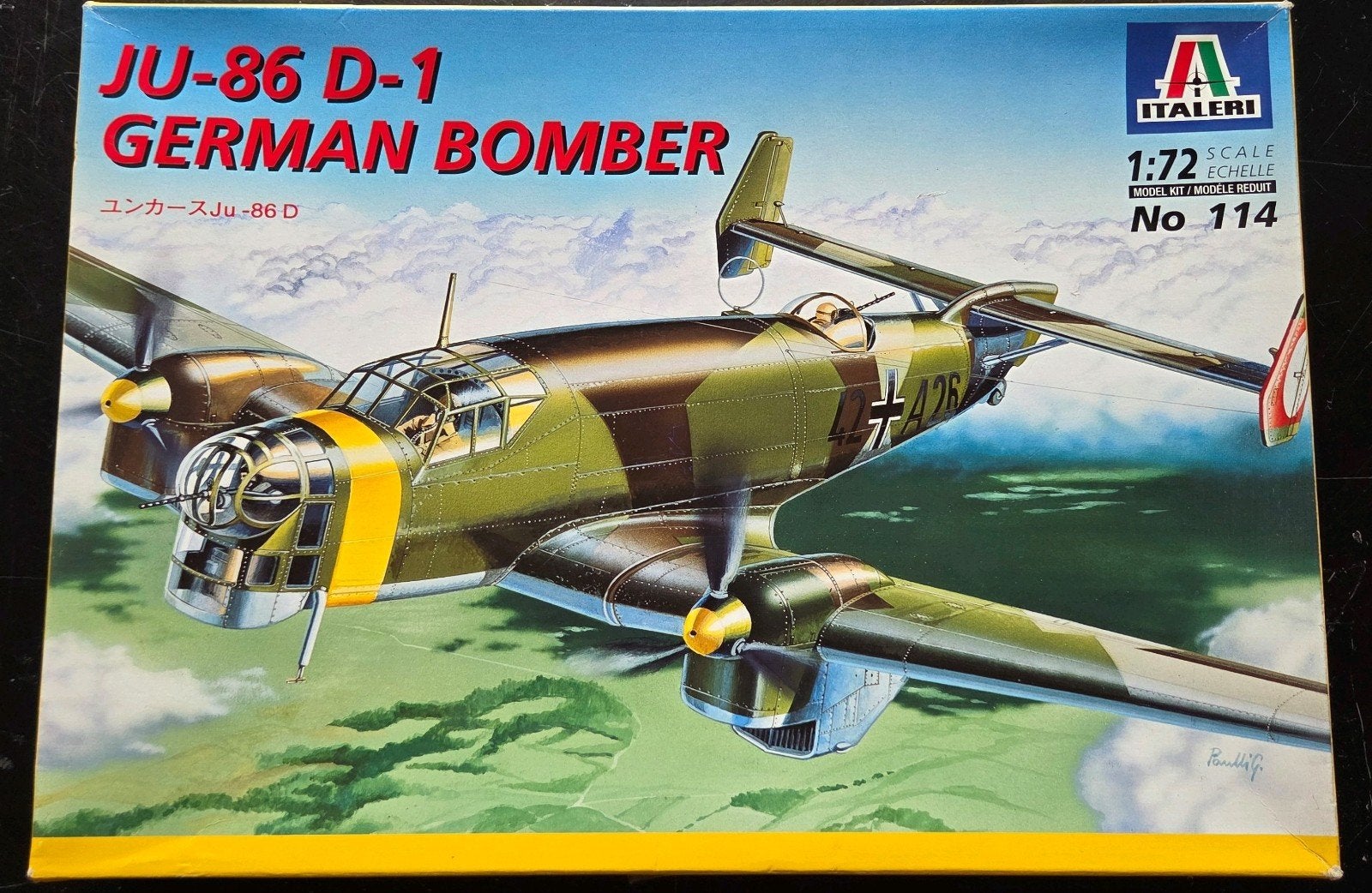 Italeri  Ju-86 D-1 German Bomber, 1:72 tot 1:144, Italeri, Ophalen of Verzenden, Zo goed als nieuw