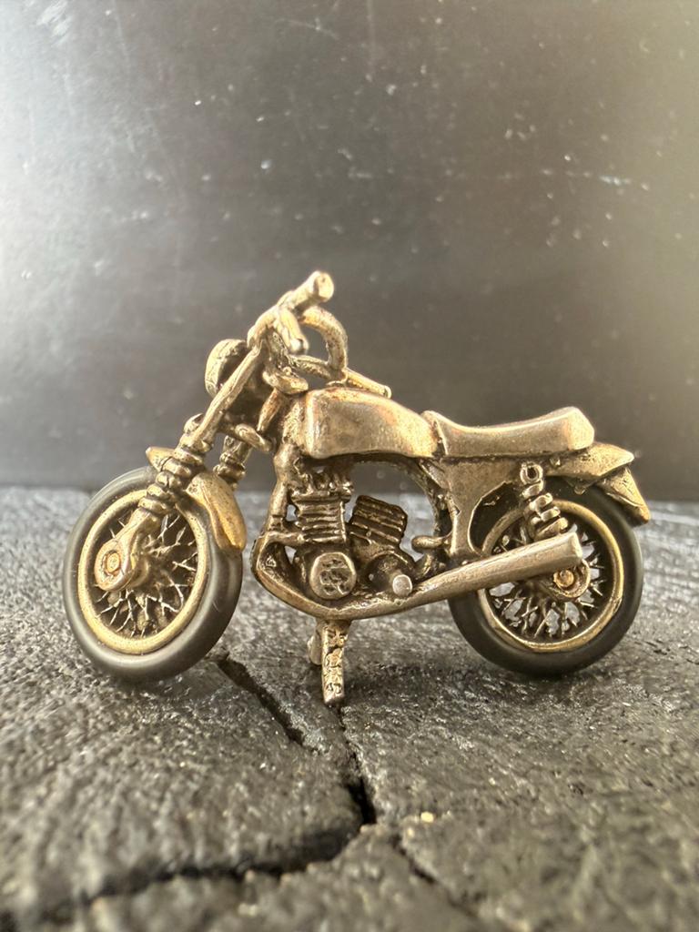 Zilveren Miniatuur Motorfiets, Verzenden, Zilver