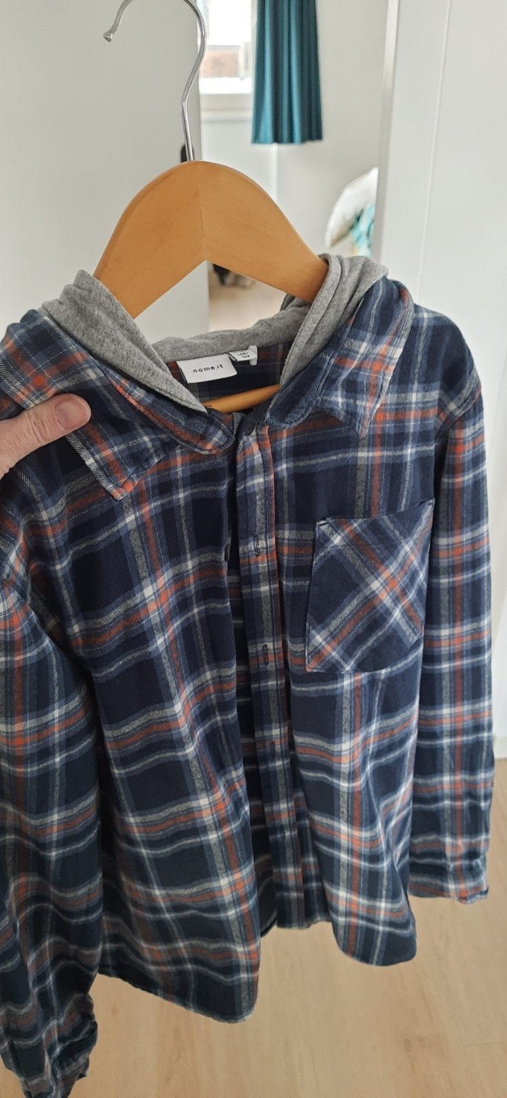 Name it blouse met capuchon maat 146/152, Gebruikt, Overhemd of Blouse, Ophalen of Verzenden, Jongen