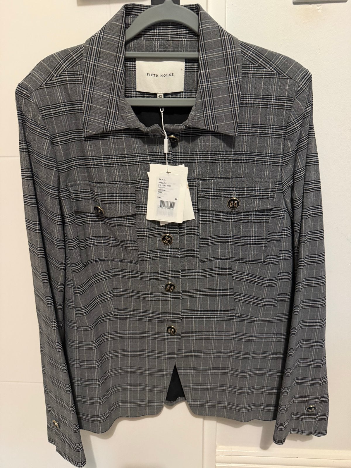 Fifth House geruite blazer/jasje - maat L Nieuw met kaartjes, Ophalen of Verzenden, Nieuw, Maat 42/44 (L), Grijs