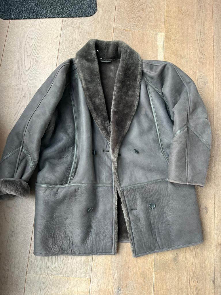 Lammy Coat Vinted mt 52 dames grijs, Ophalen of Verzenden, Zo goed als nieuw, Maat 46/48 (XL) of groter, Grijs