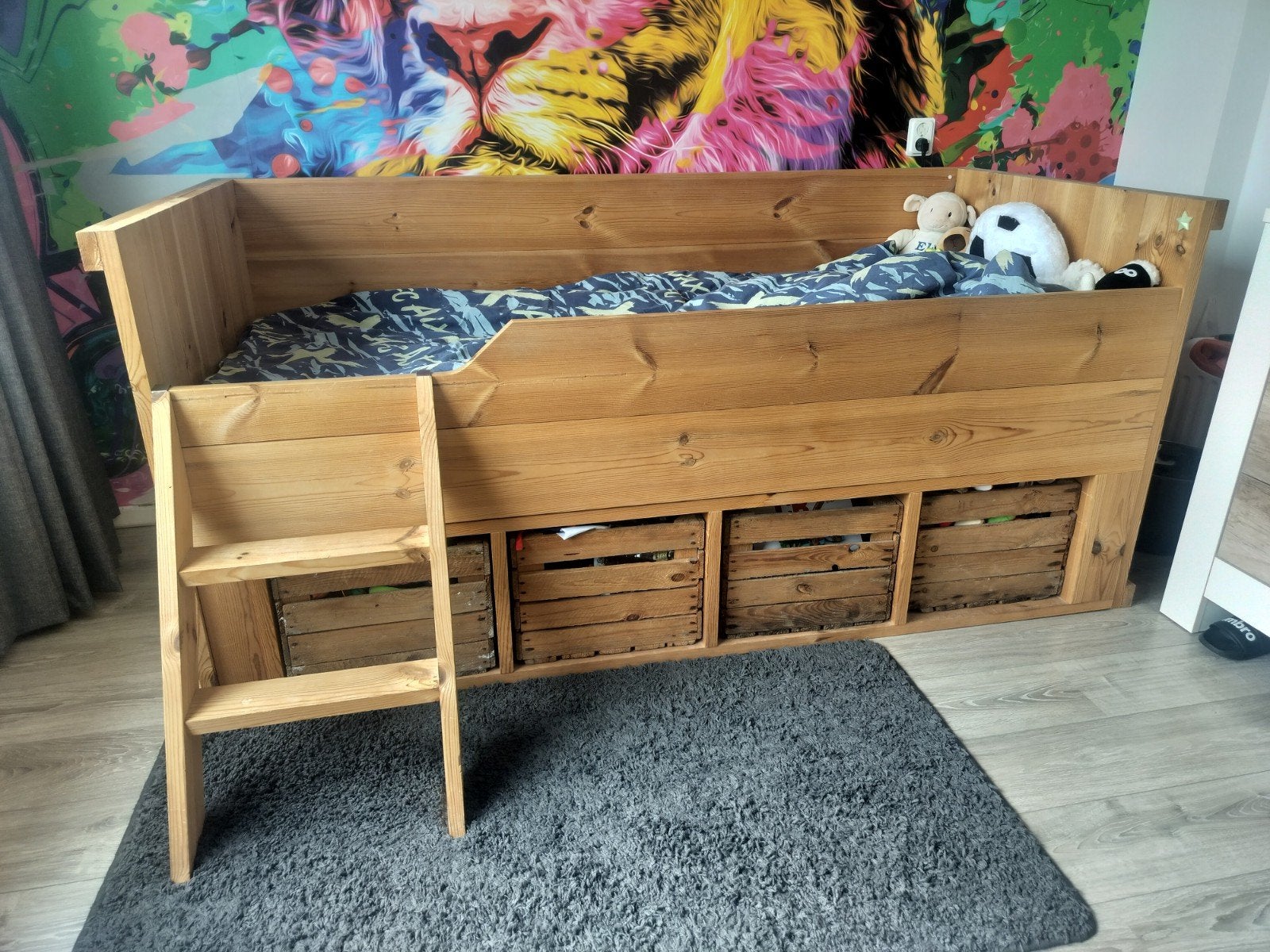Kajuitbed Jasper 90x200 cm - Zo goed als nieuw, Huis en Inrichting, Slaapkamer | Bedden, Ophalen, 90 cm, Eenpersoons, Zo goed als nieuw