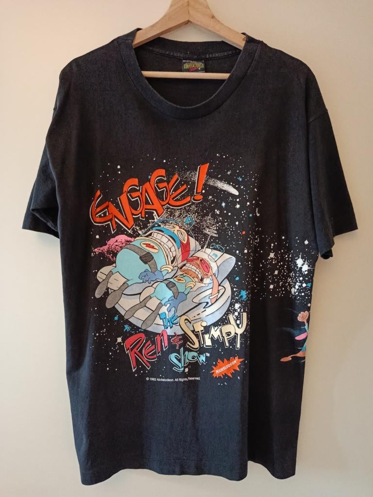 Ren and Stimpy Engage 90s vintage, Ophalen, Zo goed als nieuw, Maat 56/58 (XL)