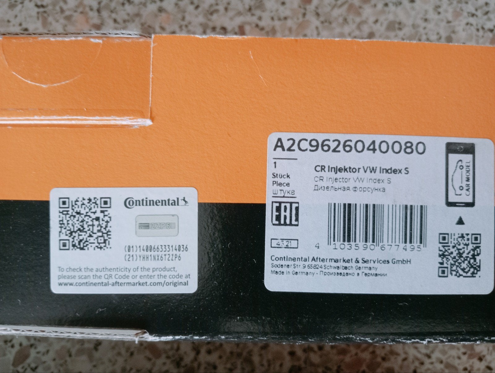 Continental A2C9626040080 VAG 1.6TDI Verstuivers Nieuw, Ophalen of Verzenden, Nieuw, Seat