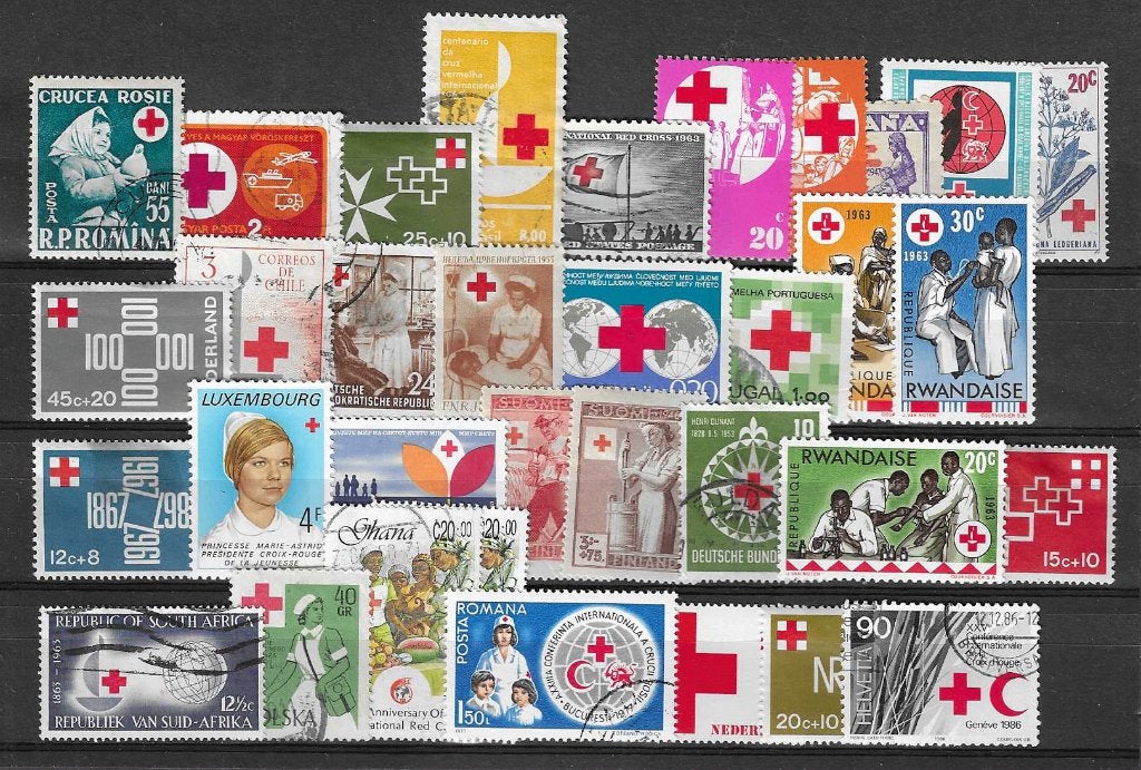 Postzegels thema Rode Kruis, Ophalen of Verzenden, Gestempeld, Overige thema's