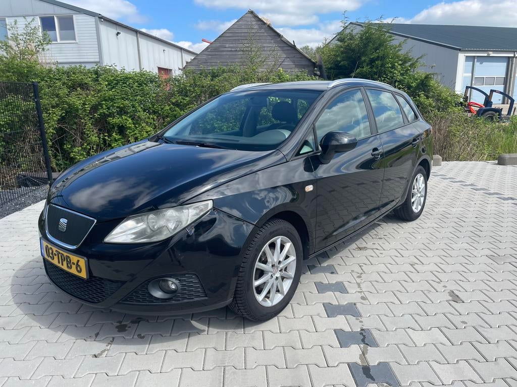 Seat Ibiza 1.2TDI 55KW Ecomotive ST 2012 Zwart, Auto's, Seat, Voorwielaandrijving, 74 pk, 1199 cc, Origineel Nederlands