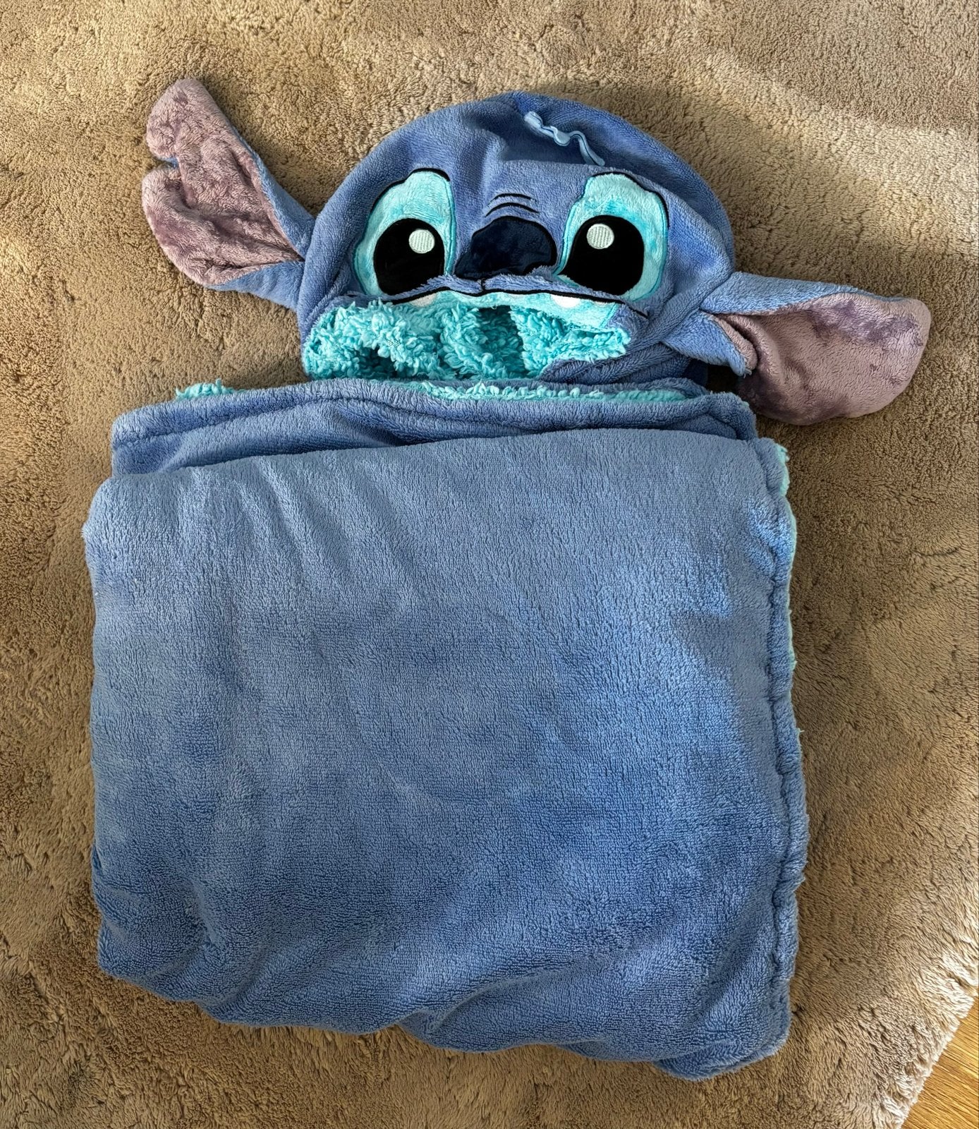 Disney x Primark Stitch Fleece Deken met Capuchon, Ophalen of Verzenden, Zo goed als nieuw, Overige typen