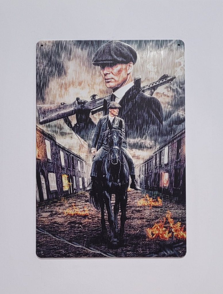 Peaky Blinders paard getekend reclamebord van metaal deco, Info@deconoord.nl, Nieuw, Ophalen of Verzenden, Foto of Kaart