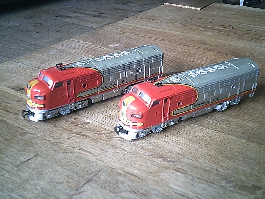 Marklin HO 2-delige Diesellok USA Santa Fe nr. 3060 en 4060, Wisselstroom, Gebruikt, Locomotief, Ophalen of Verzenden