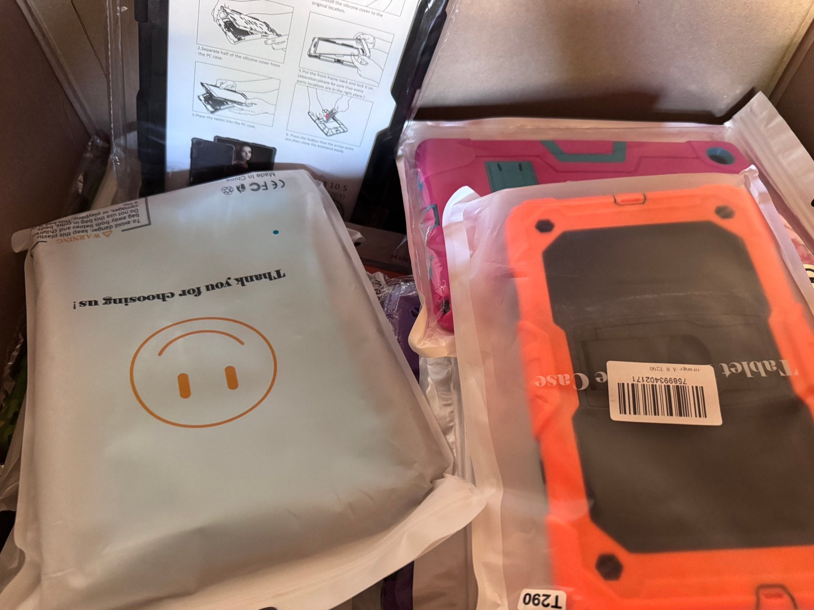 partij van 50 tablet- en iPad-hoesjes ideaal, 10 inch, Meerdere maten, Nieuw, Bescherming voor- en achterkant