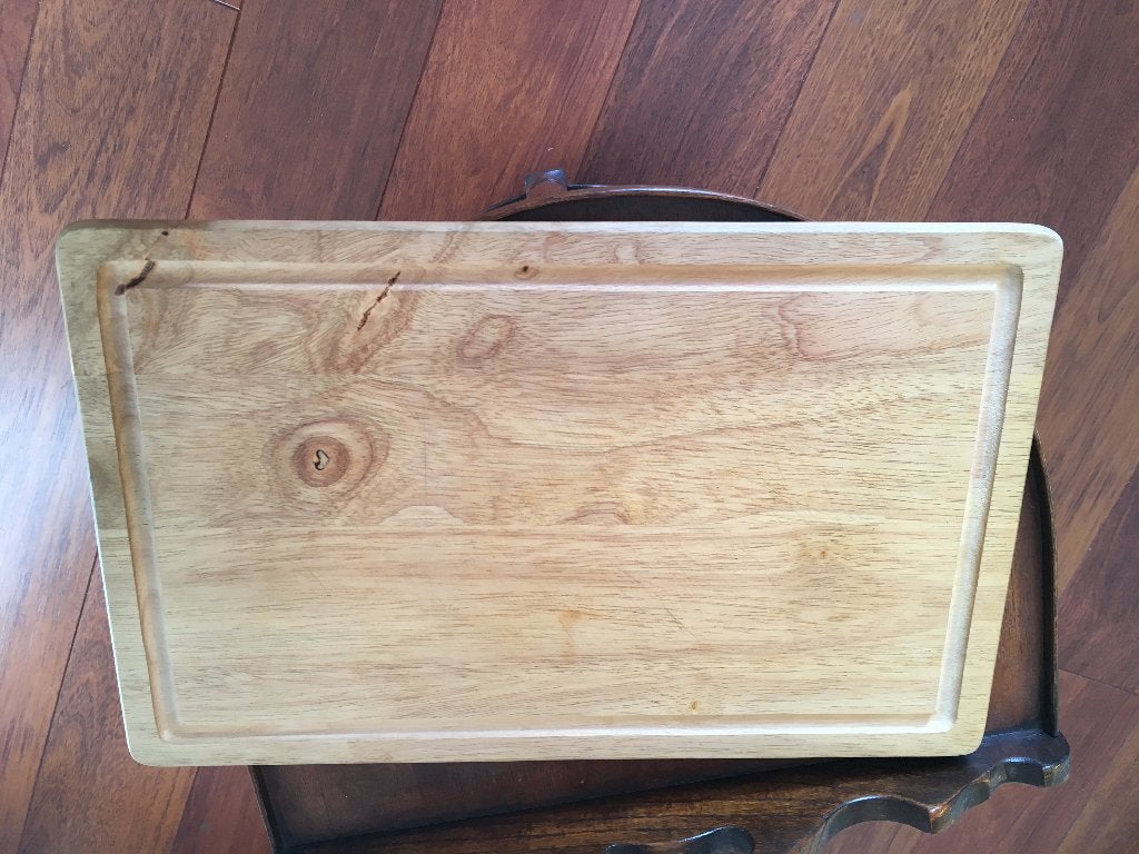 Grote snijplank met goot, Gebruikt, Hout, Snij-/serveerplank, Ophalen of Verzenden