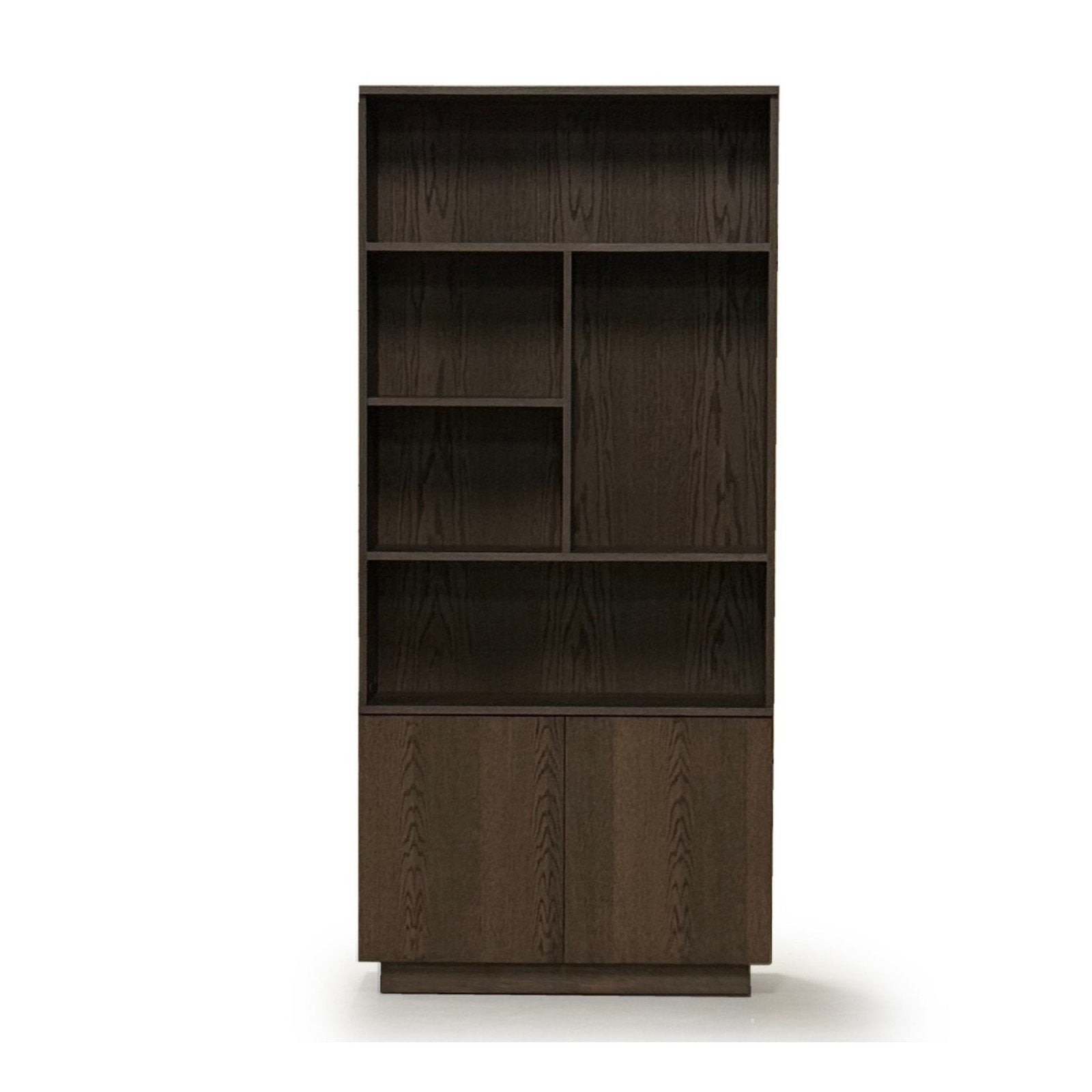 Gezocht: Zen Lifestyle boekenkast donkerbruin, Ophalen, Met deur(en), Modern, Zen Lifestyle, 50 tot 100 cm