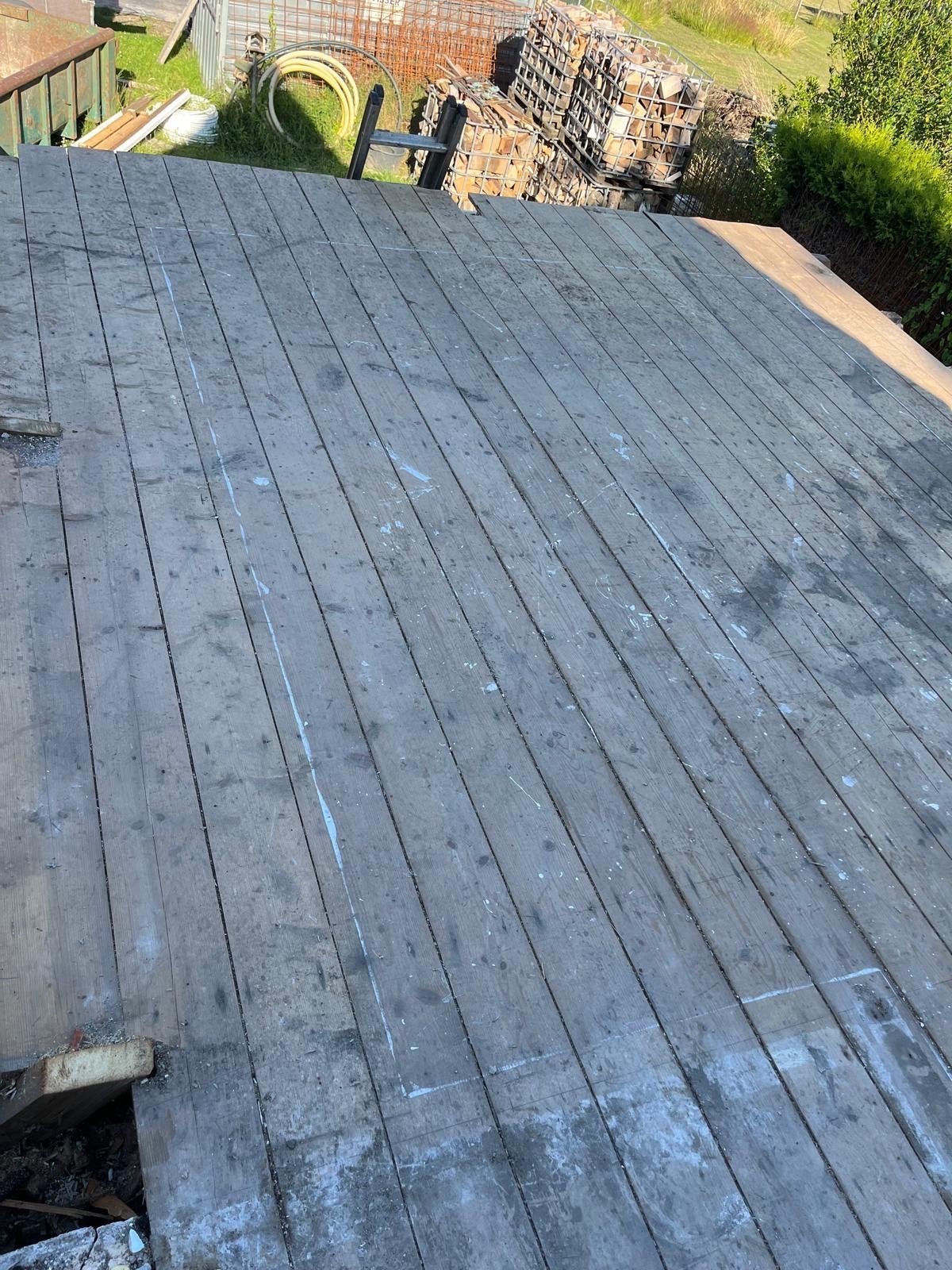 Oude vloerdelen 5m lang, 16cm breed - ideaal voor projecten, Doe-het-zelf en Verbouw, Hout en Planken, Ophalen, Gebruikt, 25 tot 50 mm