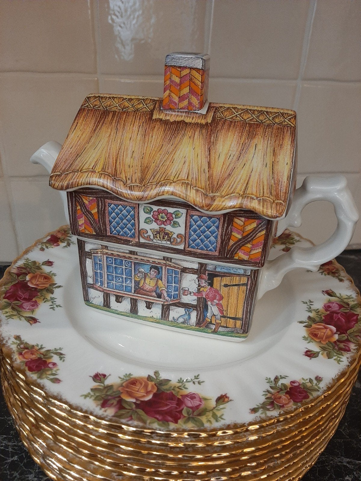 Sadler Country Village Theepot, Ophalen of Verzenden