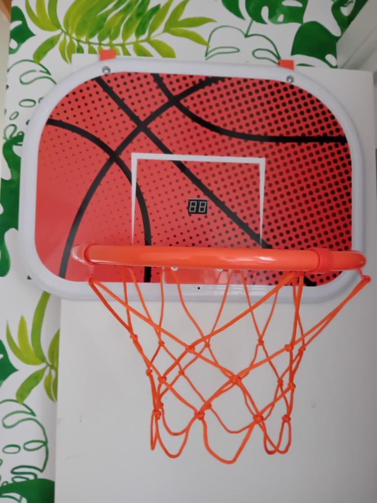 Basketbalnet voor aan de deur, Ophalen, Zo goed als nieuw, Ring, Bord of Paal
