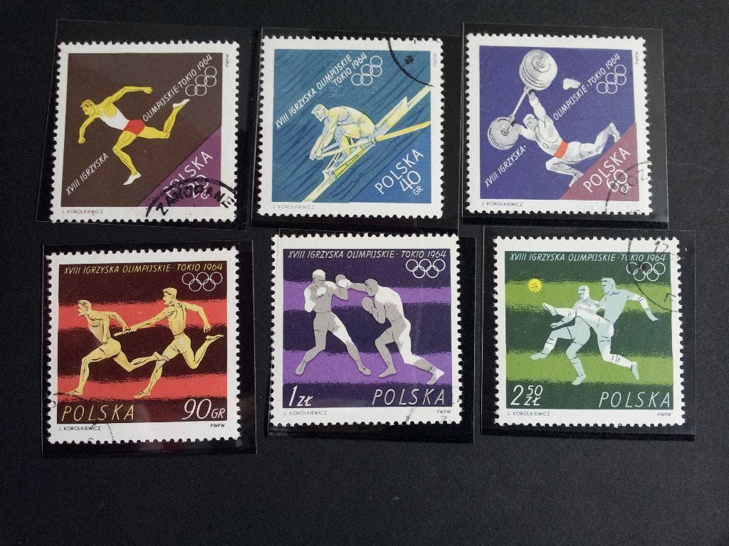 Polen Olympische Spelen 1964 Tokio gestempeld, Postzegels en Munten, Ophalen of Verzenden, Polen, Gestempeld