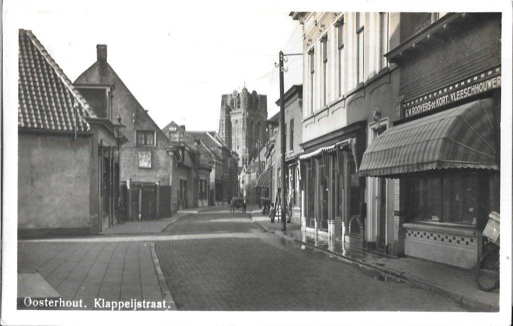 Klappeijstraat Oosterhout, Verzamelen, Ansichtkaarten | Nederland, Ophalen of Verzenden, 1920 tot 1940, Ongelopen, Noord-Brabant
