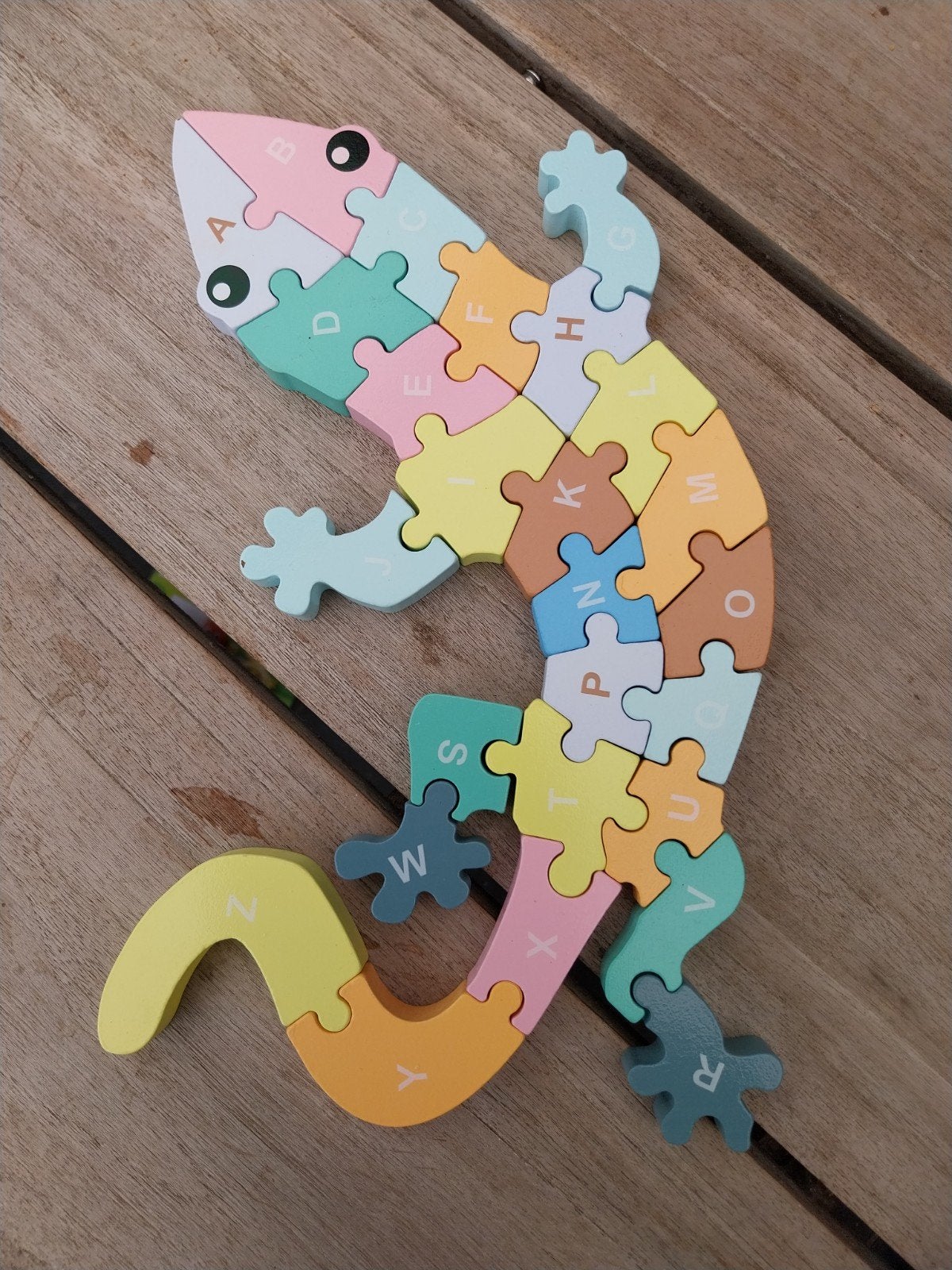 HOUTEN ABC PUZZEL, Ophalen of Verzenden, 10 tot 50 stukjes