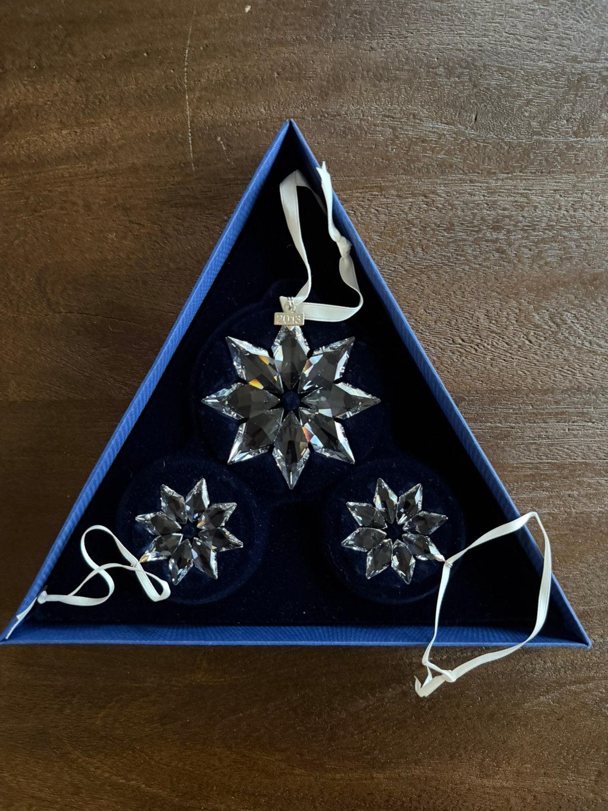 Swarovski kerstster 2013 | snowflake | kerstornament | set 3, Ophalen of Verzenden, Zo goed als nieuw, Figuurtje