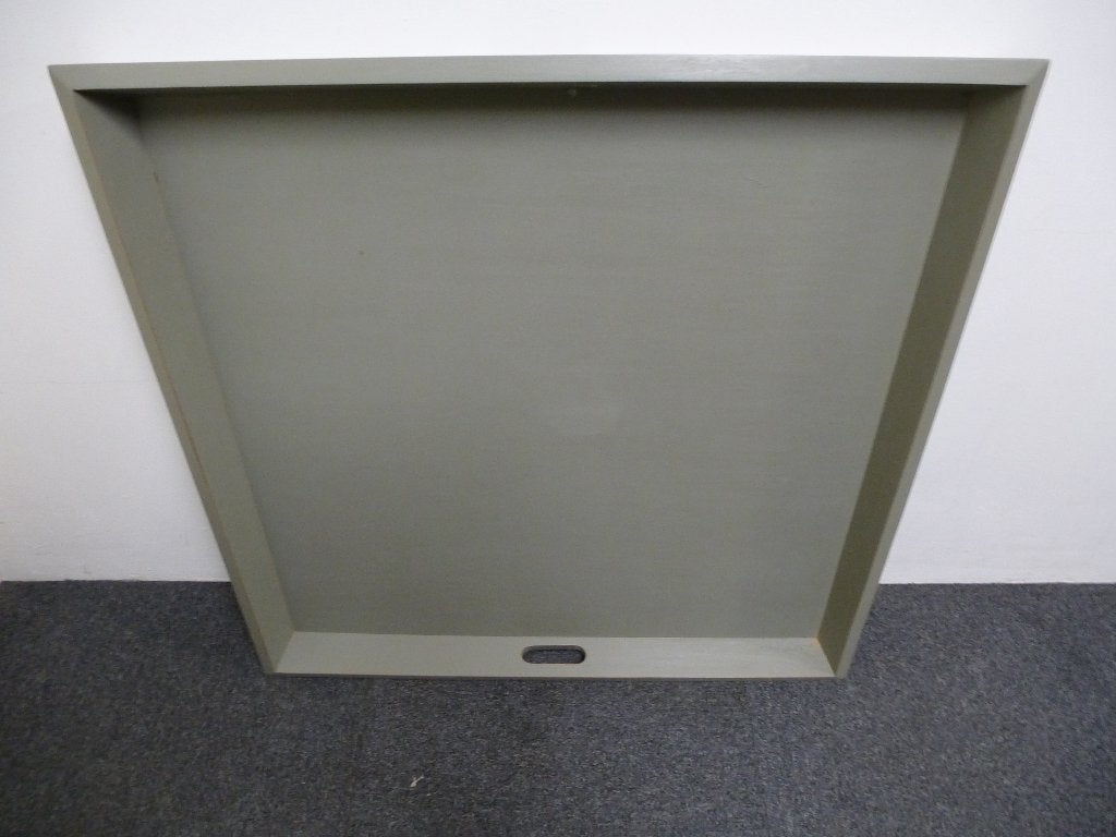 Dienblad extra groot - in hout - grijs - 78,5 × 78,5 × 7 cm, Huis en Inrichting, Ophalen, Met handvatten, Vierkant, Zo goed als nieuw