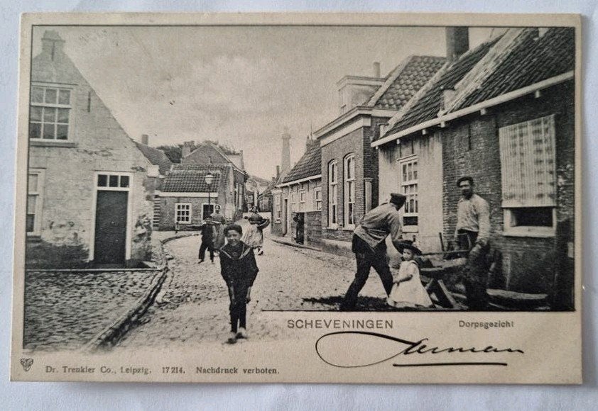 713)Scheveningen Dorpsgezicht - Uitgave Trenckler, Ophalen of Verzenden, Voor 1920, Gelopen, Zuid-Holland