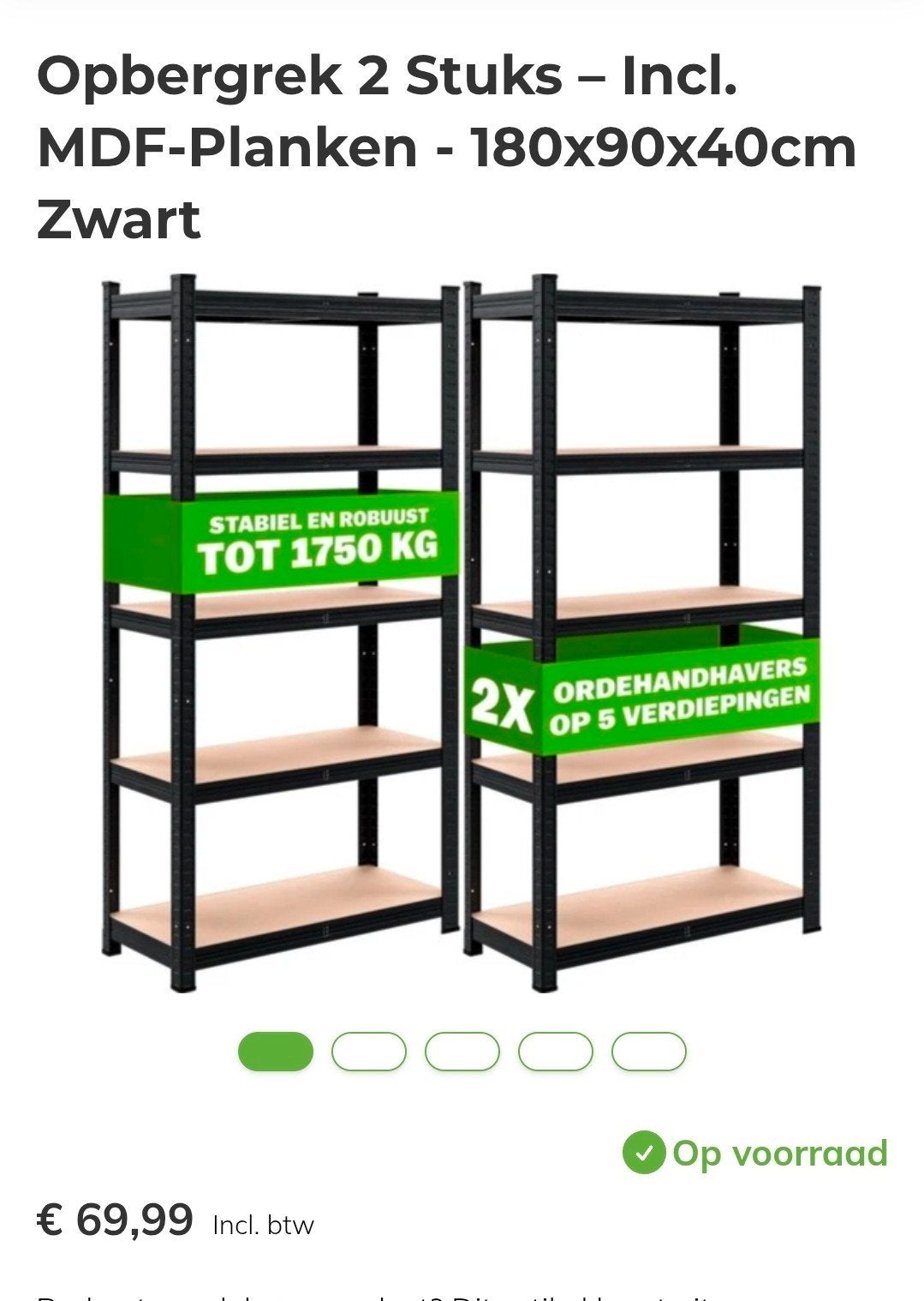 3x Opbergrek 180x90x40cm (nieuw + z.g.a.n.) - 1750 kg, Huis en Inrichting, Kasten | Stellingkasten, Ophalen, Nieuw