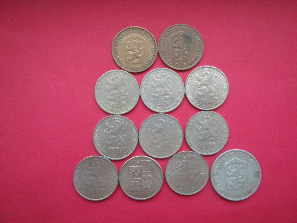 Tsjecho-Slowakije setje munten 25 en 50 Haleru 1962 / 1992., Verzenden, Overige landen, Setje