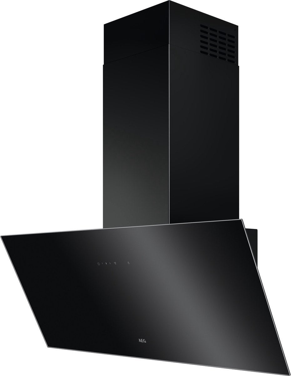 AEG DVE5960HB Afzuigkap - Zwart, 90 cm licht beschadigd, Wandschouwkap, Ophalen of Verzenden, Zo goed als nieuw, 600 tot 800 m³ per uur