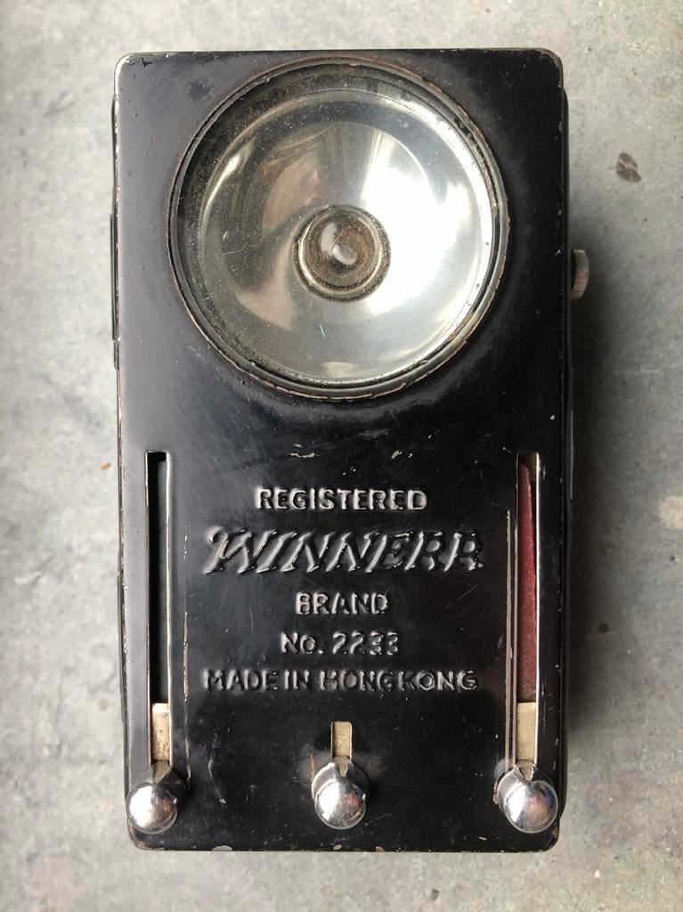 Oude zaklamp REGISTERED WINNERR BRAND No. 2233 - HONG KONG, Verzamelen, Ophalen of Verzenden, Landmacht, Azië, Overige typen