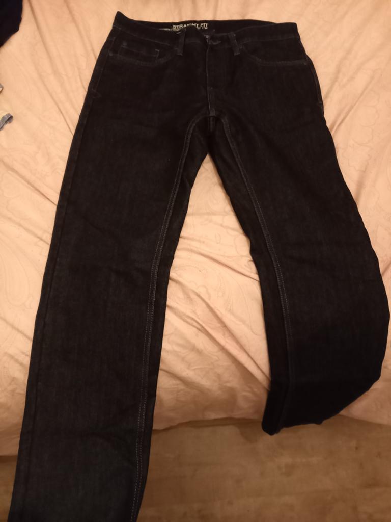 Donkere spijkerbroek W32 L36 - Straight Fit, Kleding | Heren, Spijkerbroeken en Jeans, Blauw, Checker Denim, W32 (confectie 46) of kleiner